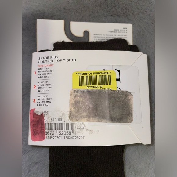 💃NWT Hue & DKNY Women's Tights - Black/Plum/Brown - Picture 10 of 11